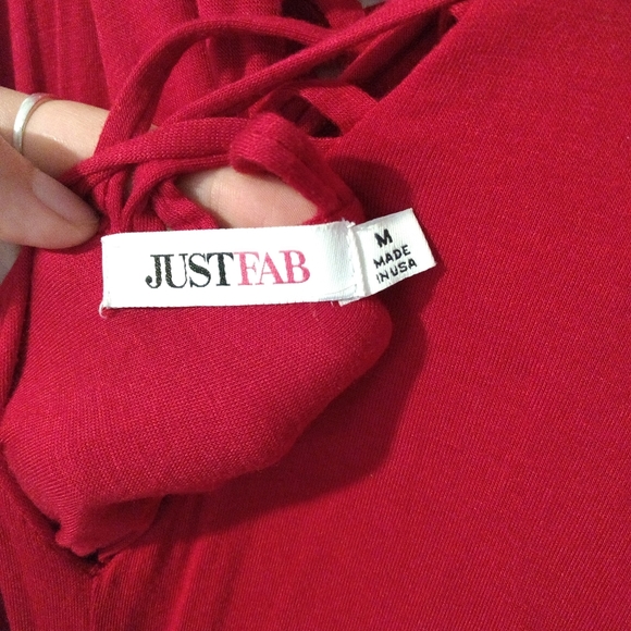 ❌ SOLD ❌ JustFab Red Cage Dress - Picture 5 of 5